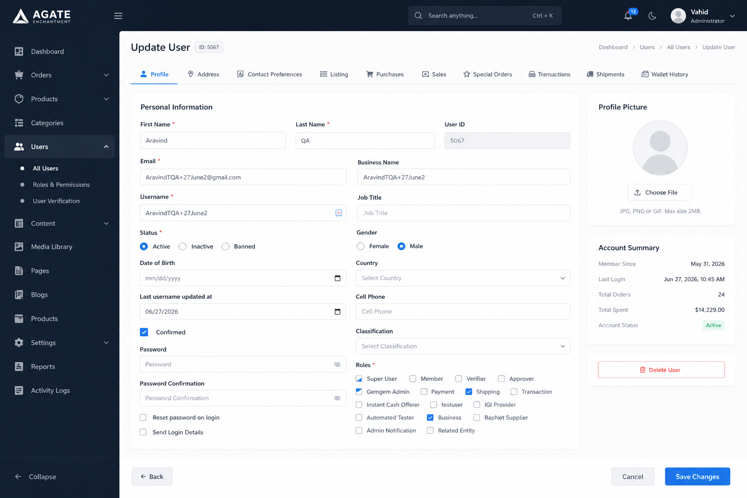 Admin dashboard project preview 4