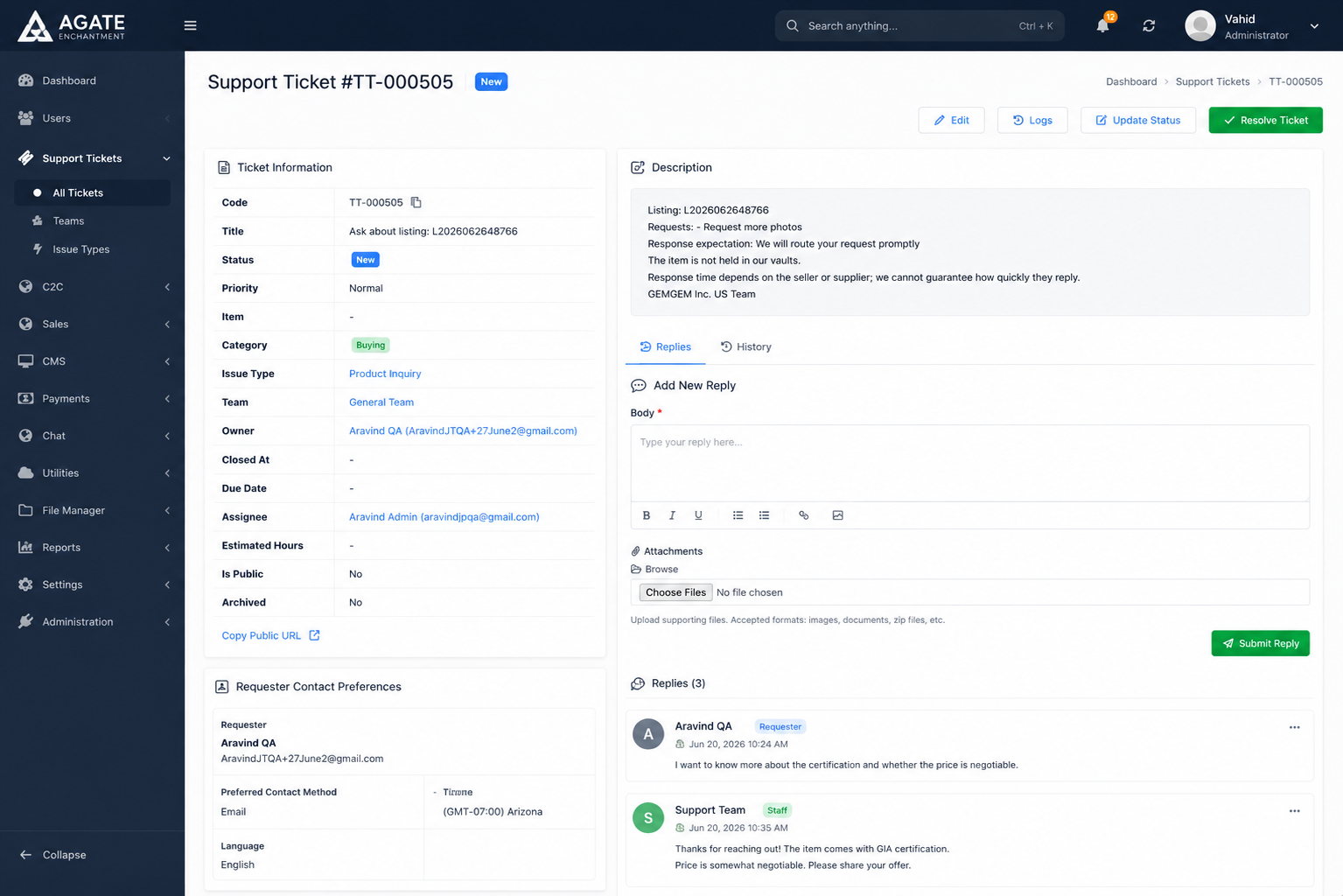 Admin dashboard project preview 5